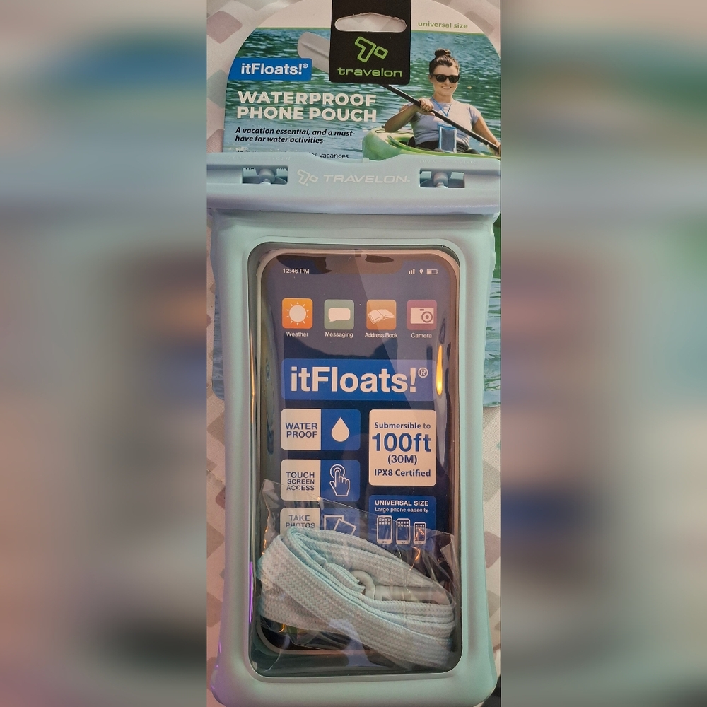 Travelon itFloats! Waterproof Phone Pouch, Blue